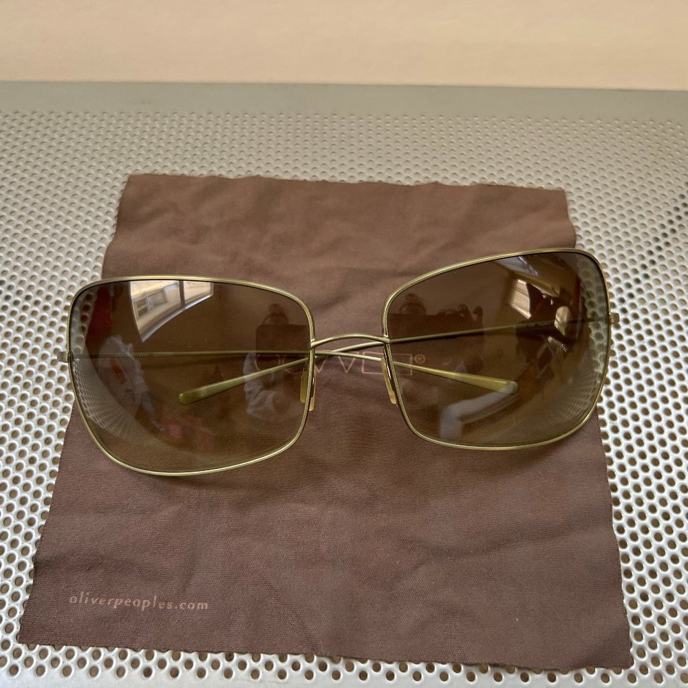 Oliver Peoples Olive Gradient Metal Framed Sunglasses